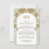 Wedding INFO  Art Nouveau William Morris Kaart (Voorkant)