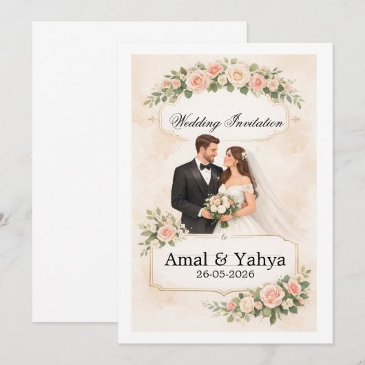 Wedding Invitation (Devant / Derrière)