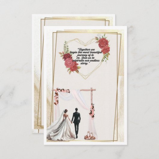 wedding invitation (Voorkant / Achterkant)