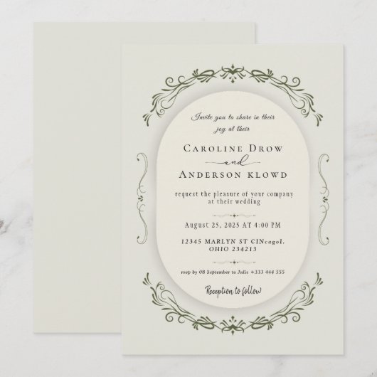 Wedding Invitation (Devant / Derrière)