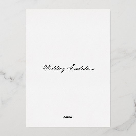 Wedding Invitation (Verso)