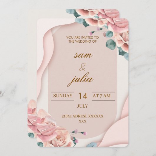  Wedding Invitation (Devant / Derrière)