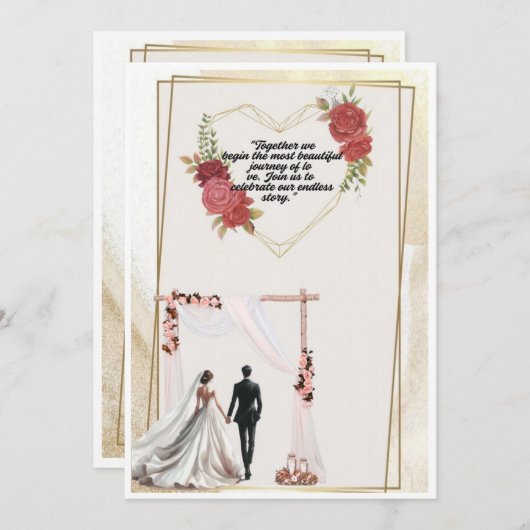  wedding invitation (Devant / Derrière)