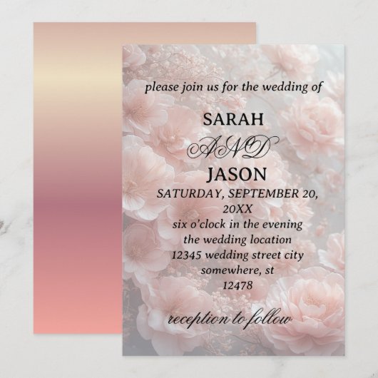 Wedding invitation (Devant / Derrière)