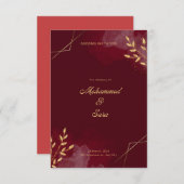 Wedding Invitation (Voorkant / Achterkant)