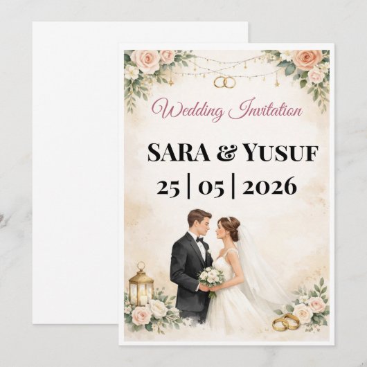 Wedding Invitation (Devant / Derrière)