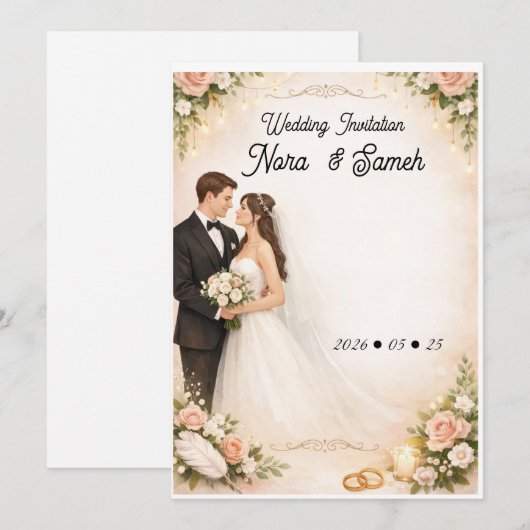 Wedding invitation (Devant / Derrière)