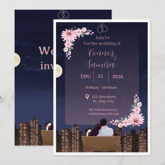 Wedding invitation (Devant / Derrière)