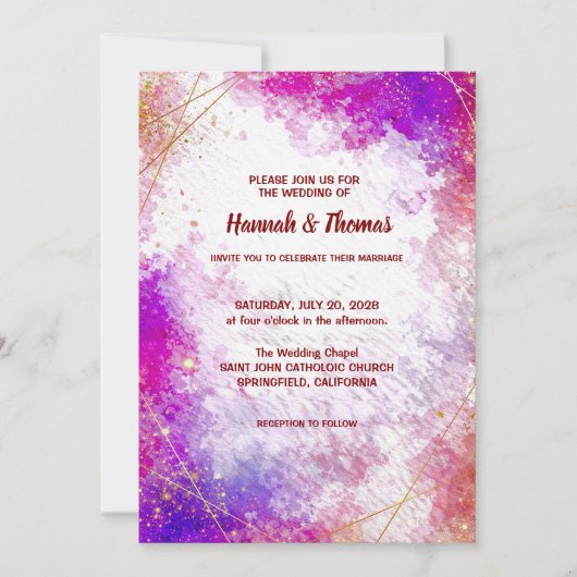 Wedding Invitation (Devant)