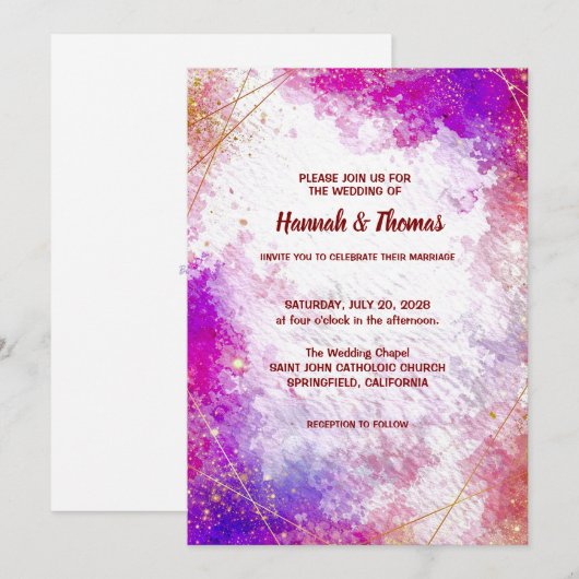 Wedding Invitation (Devant / Derrière)