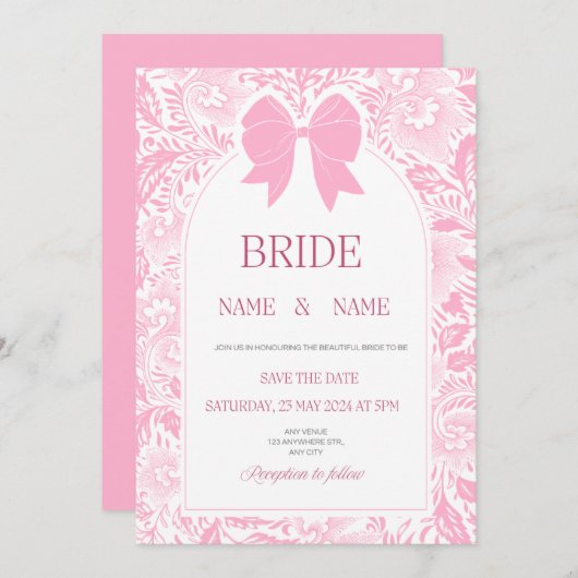 Wedding invitation  (Devant / Derrière)