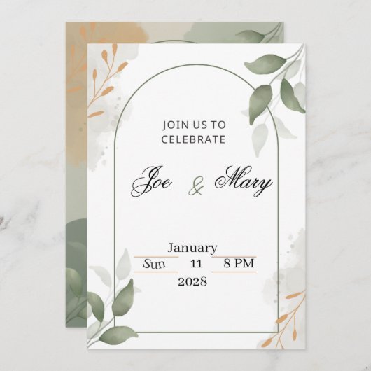 Wedding invitation (Devant / Derrière)