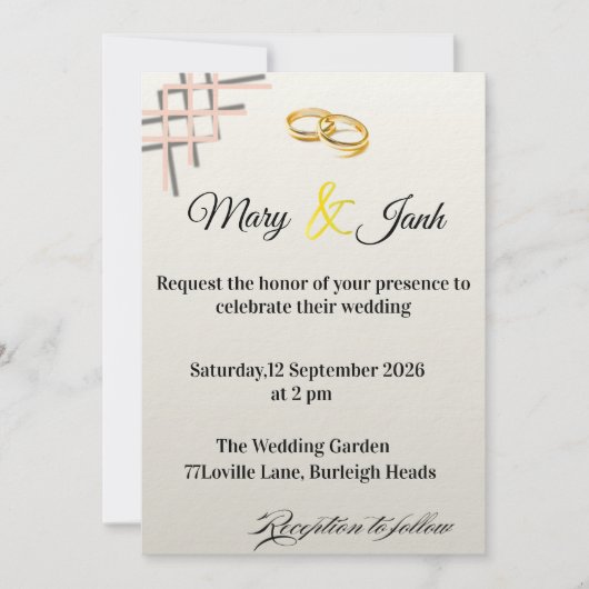 Wedding Invitation (Devant)
