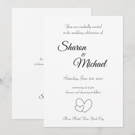 Wedding Invitation (Devant / Derrière)