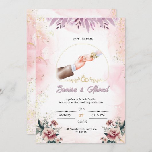 Wedding invitation  (Devant / Derrière)