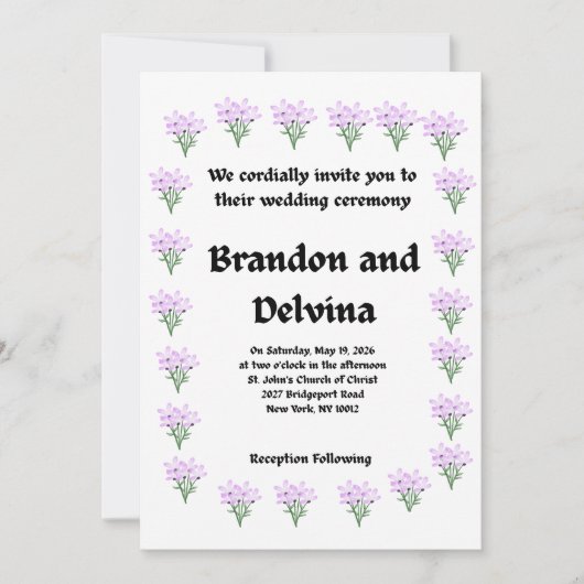 Wedding Invitation (Devant)
