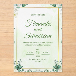 Wedding Invitation Acryl Uitnodigingen