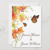  Wedding Invitation Autumn fflowers sample modern (Dos)