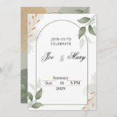 Wedding invitation bedankkaart (Voorkant / Achterkant)