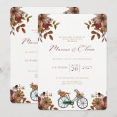 Wedding Invitation Beige Neutral Elegant Style (Devant / Derrière)