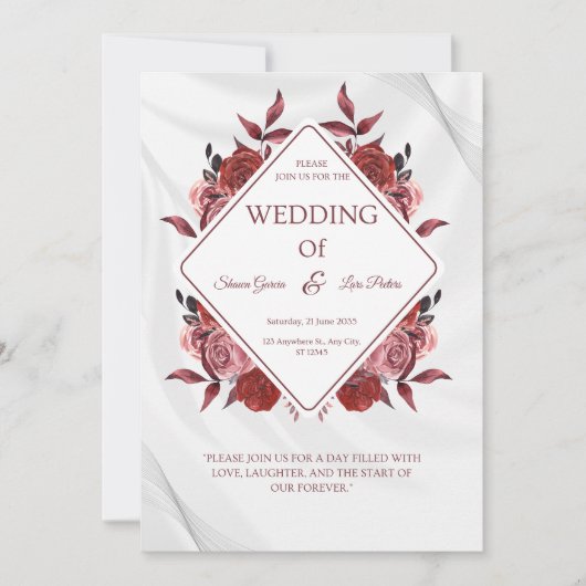 Wedding Invitation Black Gold Luxury Style (Devant)