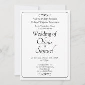 Wedding Invitation Black & White with Infinity (Devant)