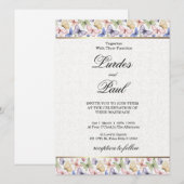  Wedding invitation  Border Butterfly (Devant / Derrière)