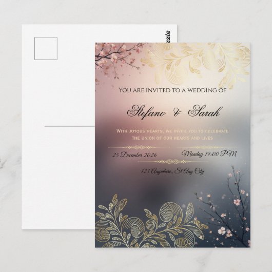 Wedding invitation card (Devant / Derrière)