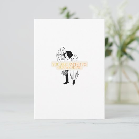 Wedding Invitation Card (Staand voorkant)