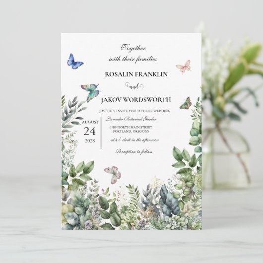 wedding Invitation card (Debout devant)