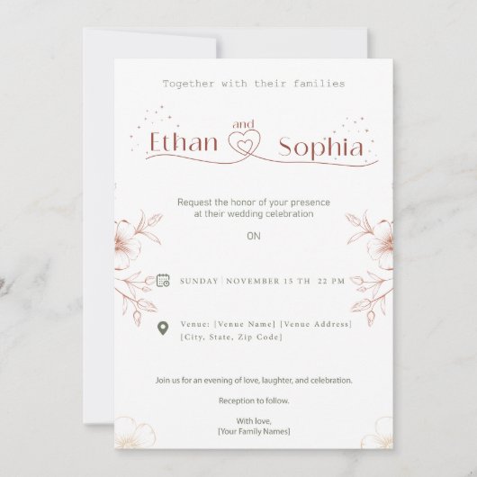 wedding invitation card design online (Devant)