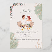 wedding invitation card folie uitnodiging (Voorkant)