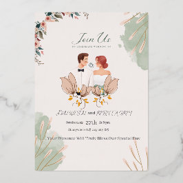 wedding invitation card folie uitnodiging