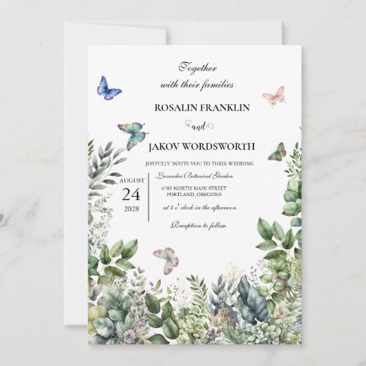 wedding Invitation card Kaart (Voorkant)