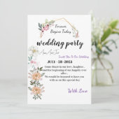 wedding invitation ,  card marriage invitation   (Debout devant)