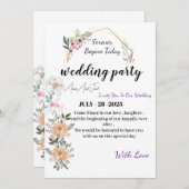 wedding invitation ,  card marriage invitation   (Devant / Derrière)