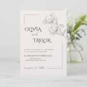 Wedding Invitation Card – Personalized Elegant (Debout devant)