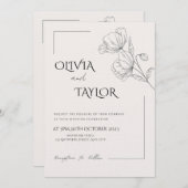 Wedding Invitation Card – Personalized Elegant (Devant / Derrière)