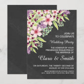 Wedding Invitation Card Template Kaart (Voorkant / Achterkant)