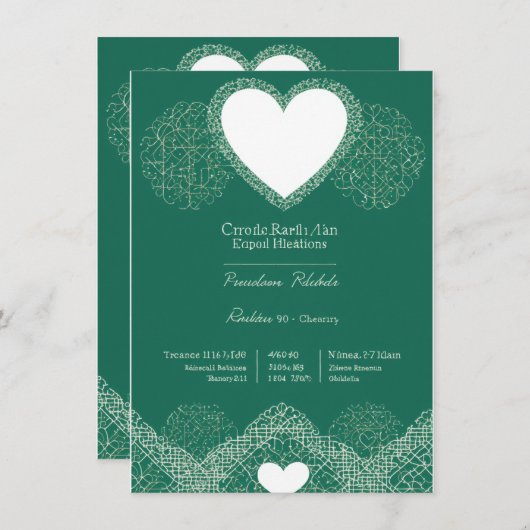 wedding invitation cards (Devant / Derrière)