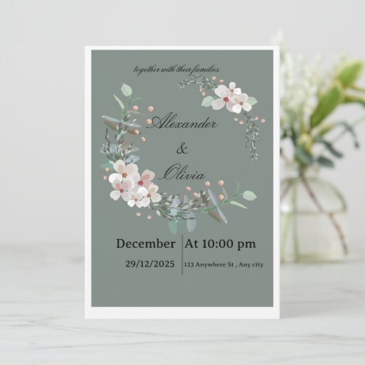 wedding invitation cards  (Debout devant)