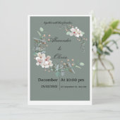 wedding invitation cards kaart (Staand voorkant)