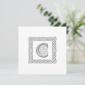 Wedding Invitation Celtic Monogram 'C' Irish Kaart (Staand voorkant)