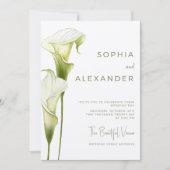 Wedding Invitation "Delicate Calla Lilies" (Devant)