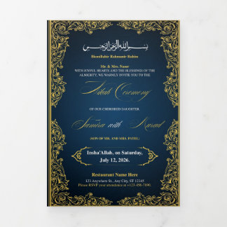 wedding invitation drieluik uitnodiging