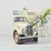Wedding Invitation Elegant wedding car (Debout devant)