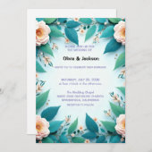 Wedding Invitation Floral (Devant / Derrière)