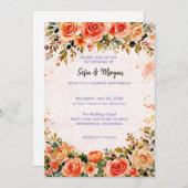 Wedding Invitation Floral (Devant / Derrière)
