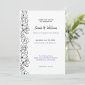 Wedding Invitation Floral (Debout devant)