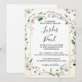 Wedding invitation Floral Arch (Devant / Derrière)